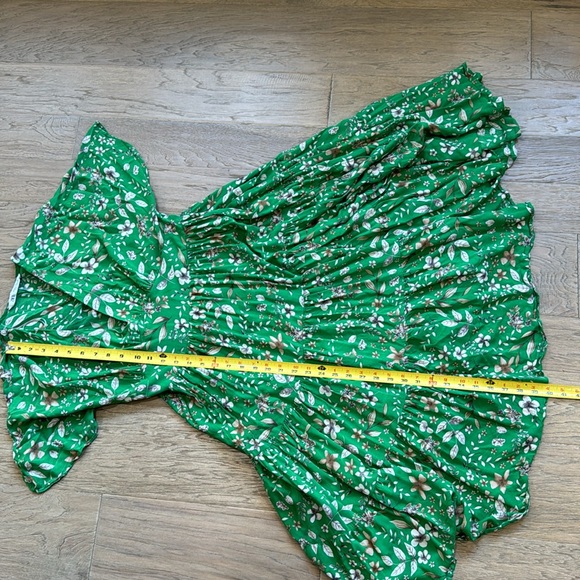Women’s XS Zara Flowy Green Floral Dress - Picture 5 of 7